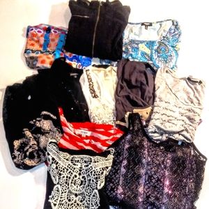Lot Of 15 Women's Clothing Tops & Jacket- Mostly Smalls